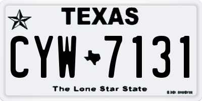 TX license plate CYW7131