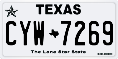 TX license plate CYW7269