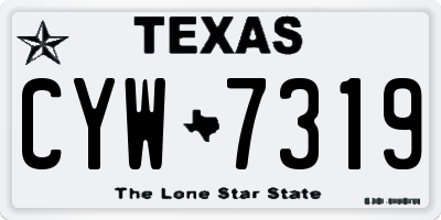 TX license plate CYW7319