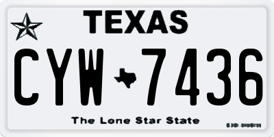 TX license plate CYW7436