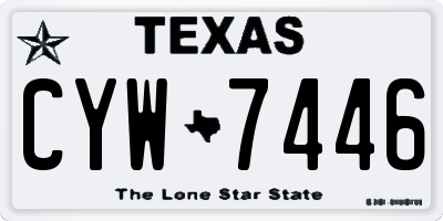 TX license plate CYW7446