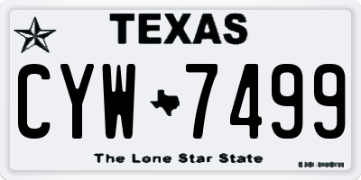 TX license plate CYW7499