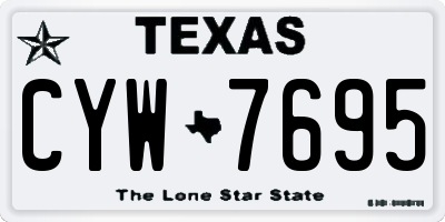 TX license plate CYW7695
