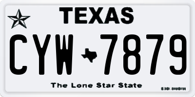 TX license plate CYW7879