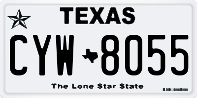 TX license plate CYW8055