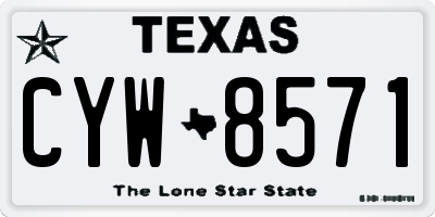 TX license plate CYW8571
