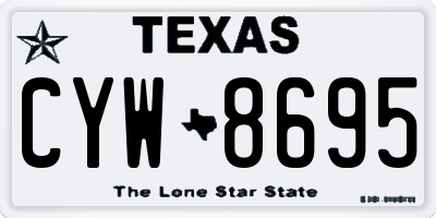 TX license plate CYW8695