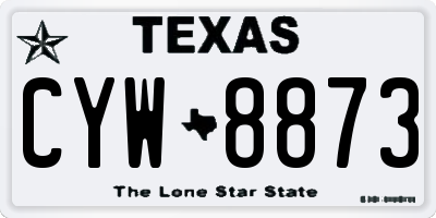 TX license plate CYW8873