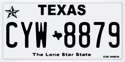 TX license plate CYW8879