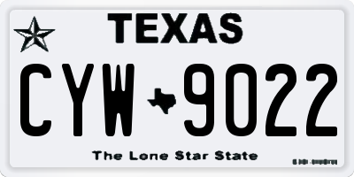 TX license plate CYW9022