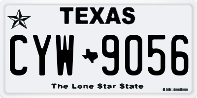 TX license plate CYW9056