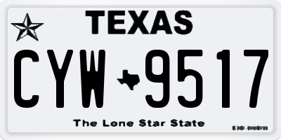 TX license plate CYW9517