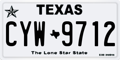 TX license plate CYW9712