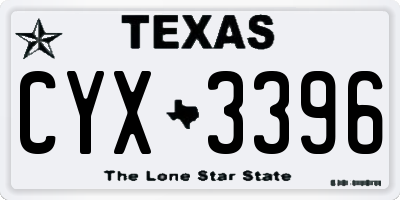 TX license plate CYX3396