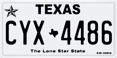 TX license plate CYX4486