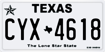 TX license plate CYX4618