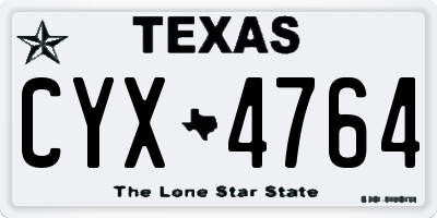 TX license plate CYX4764
