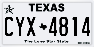 TX license plate CYX4814