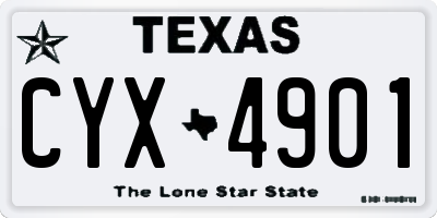 TX license plate CYX4901