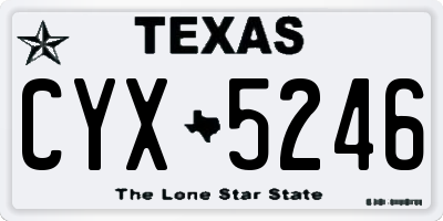 TX license plate CYX5246