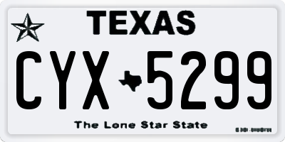 TX license plate CYX5299