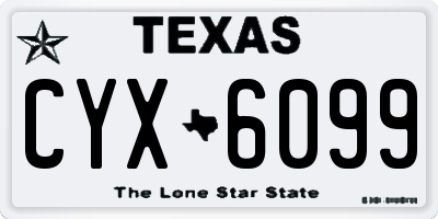 TX license plate CYX6099