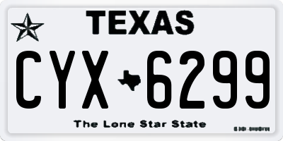 TX license plate CYX6299
