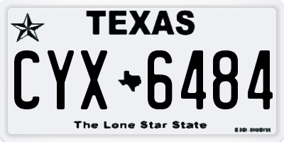 TX license plate CYX6484