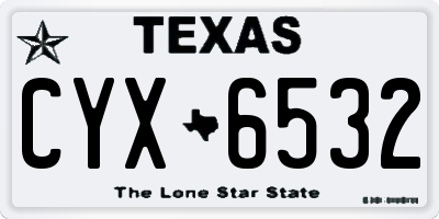 TX license plate CYX6532