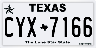 TX license plate CYX7166