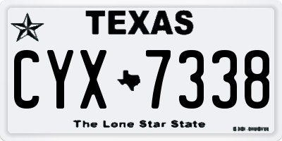 TX license plate CYX7338