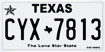 TX license plate CYX7813