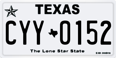 TX license plate CYY0152