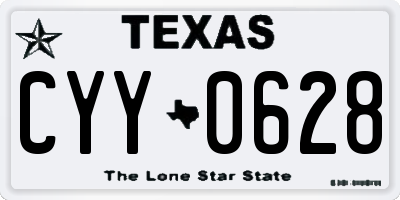 TX license plate CYY0628