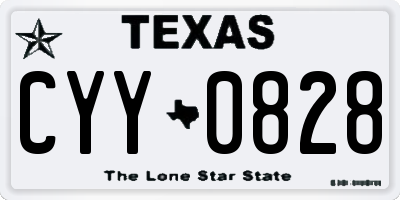 TX license plate CYY0828