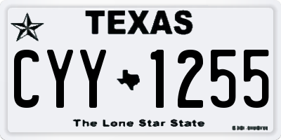 TX license plate CYY1255