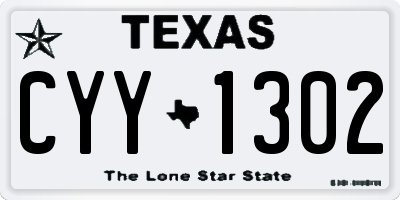 TX license plate CYY1302