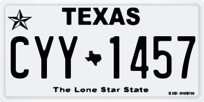 TX license plate CYY1457