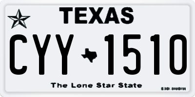 TX license plate CYY1510