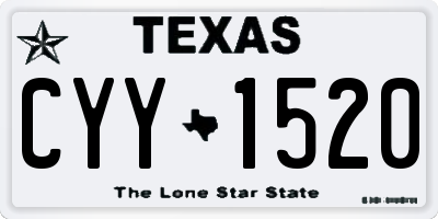TX license plate CYY1520