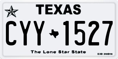 TX license plate CYY1527