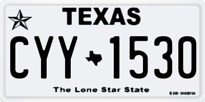 TX license plate CYY1530