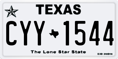 TX license plate CYY1544