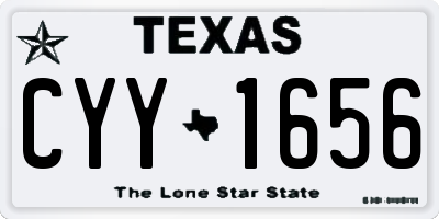 TX license plate CYY1656