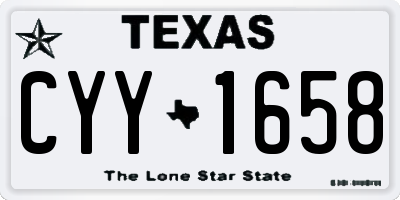 TX license plate CYY1658