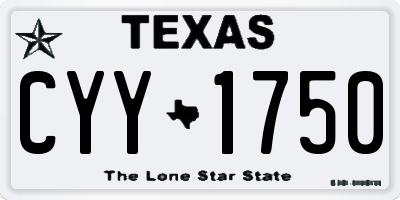 TX license plate CYY1750