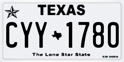 TX license plate CYY1780