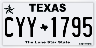 TX license plate CYY1795