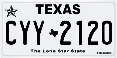 TX license plate CYY2120