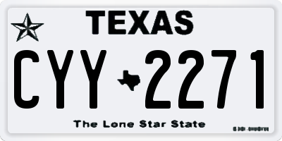 TX license plate CYY2271